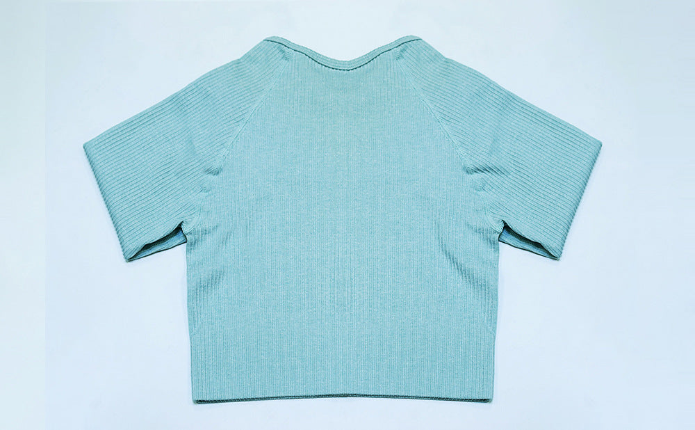 2 Piece Set Women Ribbed Seamless Long Sleeve Yoga Sets Workout Women's High Waist Sports Legging Long Sleeve Top The Clothing Company Sydney