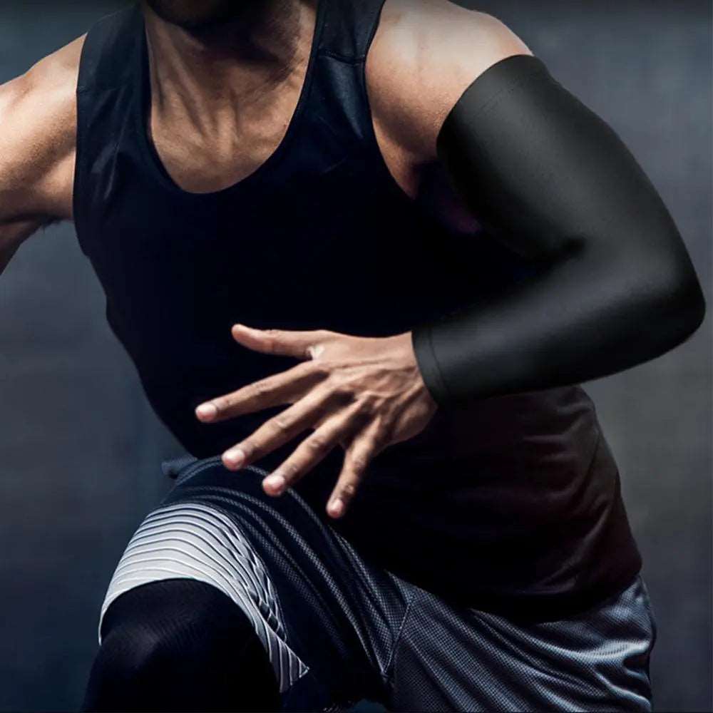 1PC Ice Fabric Summer UV Protection Running Basketball Volleyball Cycling Sunscreen Sports Arm Sleeve The Clothing Company Sydney