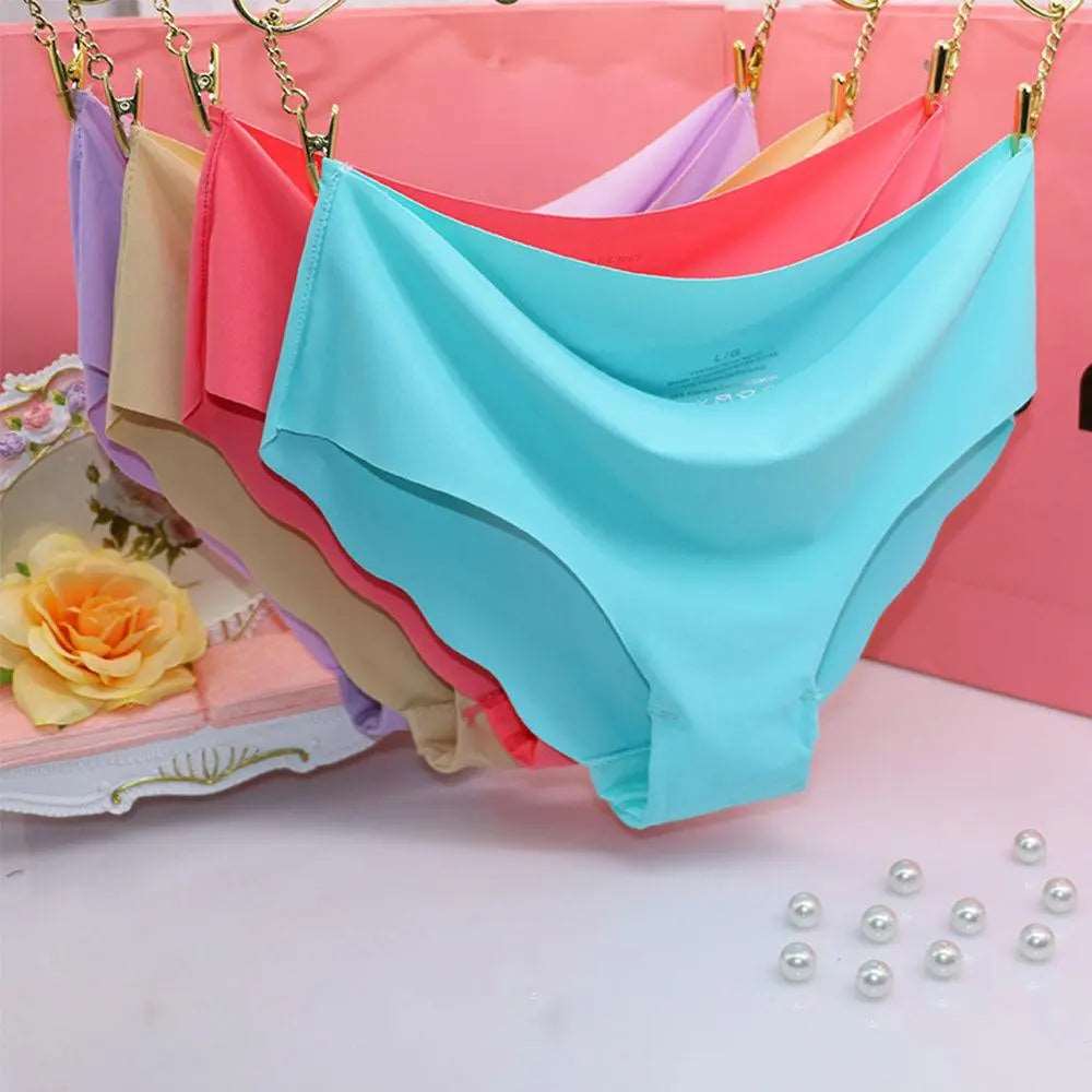 1PC Sexy Seamless Briefs Ultra-thin Traceless Trimming Ruffles Soft Underwear Women's Panties The Clothing Company Sydney