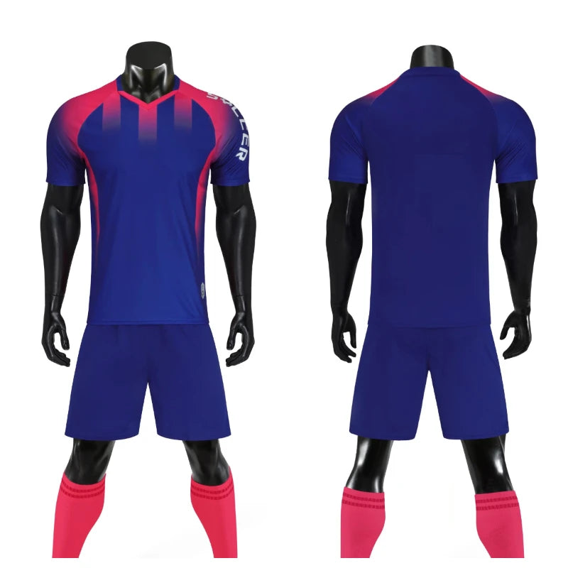 Men's Women's Kids Football Jersey Shorts Set Custom Soccer Uniform Outfit Kids School Team Training Kit The Clothing Company Sydney