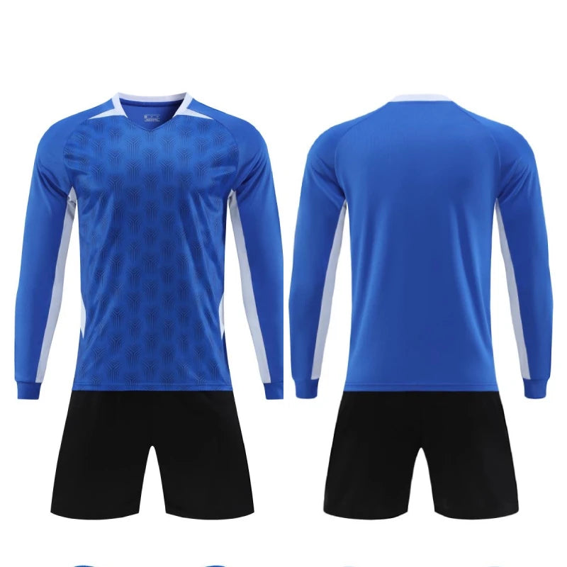 Mens Womens Kids Long Sleeve Football Jersey Set  Team Soccer Training Match Sports Uniform Suit The Clothing Company Sydney