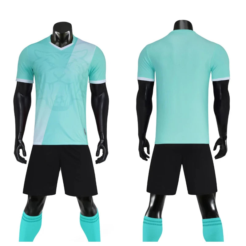 Men's Women's Kids Football Jersey Shorts Set Custom Soccer Uniform Outfit Kids School Team Training Kit The Clothing Company Sydney