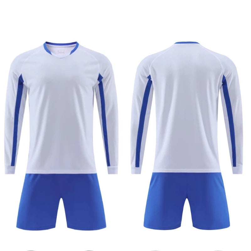 Mens Womens Kids Long Sleeve Football Jersey Set  Team Soccer Training Match Sports Uniform Suit - The Clothing Company Sydney