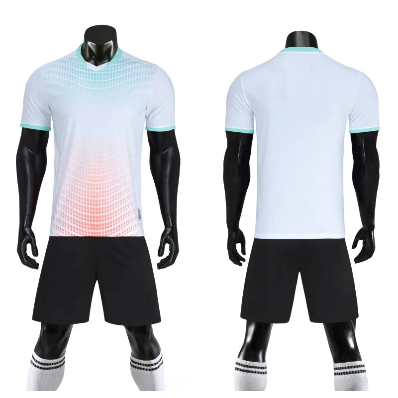 Men's Women's Kids Football Jersey Shorts Set Custom Soccer Uniform Outfit Kids School Team Training Kit The Clothing Company Sydney