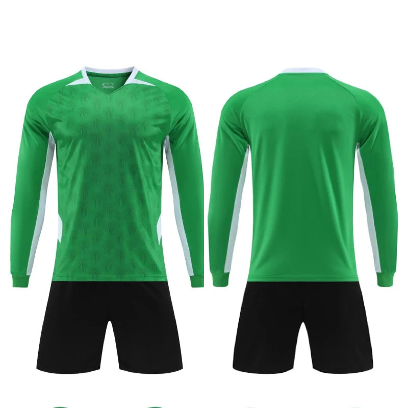 Mens Womens Kids Long Sleeve Football Jersey Set  Team Soccer Training Match Sports Uniform Suit The Clothing Company Sydney