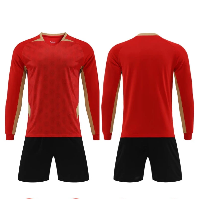 Mens Womens Kids Long Sleeve Football Jersey Set  Team Soccer Training Match Sports Uniform Suit The Clothing Company Sydney