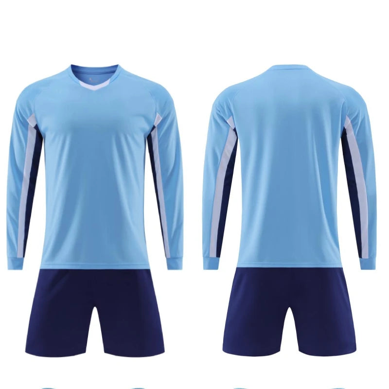 Mens Womens Kids Long Sleeve Football Jersey Set Team Soccer Training Match Sports Uniform Suit The Clothing Company Sydney