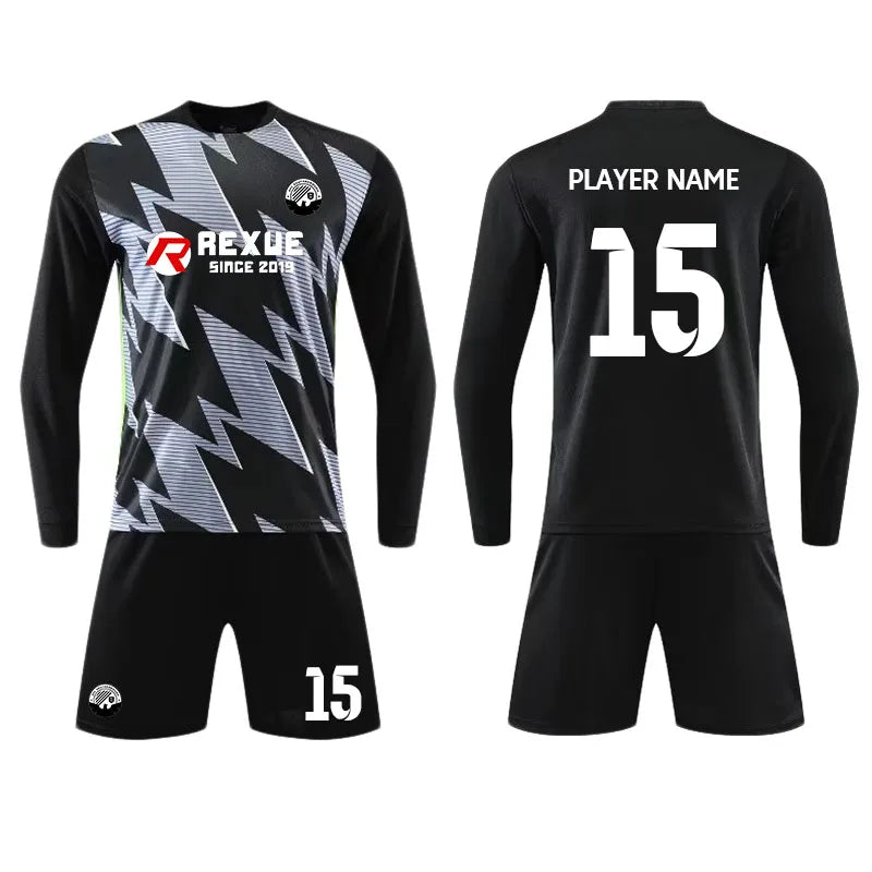 Mens Womens Kids Long Sleeve Football Jersey Set  Team Soccer Training Match Sports Uniform Suit The Clothing Company Sydney