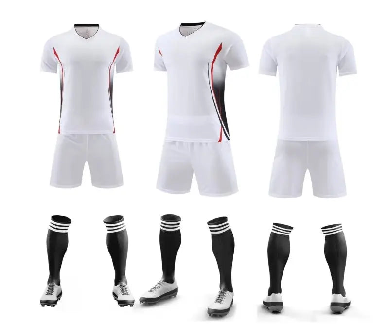 Mens Football Jersey Set Short Sleeve Round Neck Customized Soccer Kits Womens Training Suit - The Clothing Company Sydney