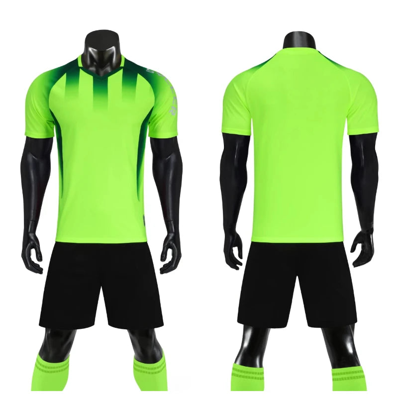 Men's Women's Kids Football Jersey Shorts Set Custom Soccer Uniform Outfit Kids School Team Training Kit The Clothing Company Sydney