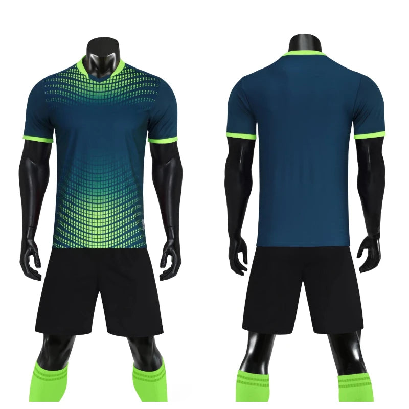 Men's Women's Kids Football Jersey Shorts Set Custom Soccer Uniform Outfit Kids School Team Training Kit The Clothing Company Sydney