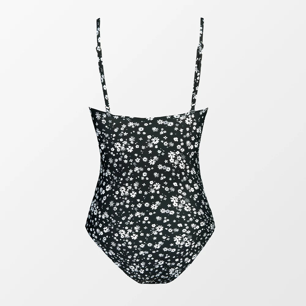 Deep V Neck One-piece Swimsuit Women Removable Bra PMonokini Summer Beach Swimwear - The Clothing Company Sydney