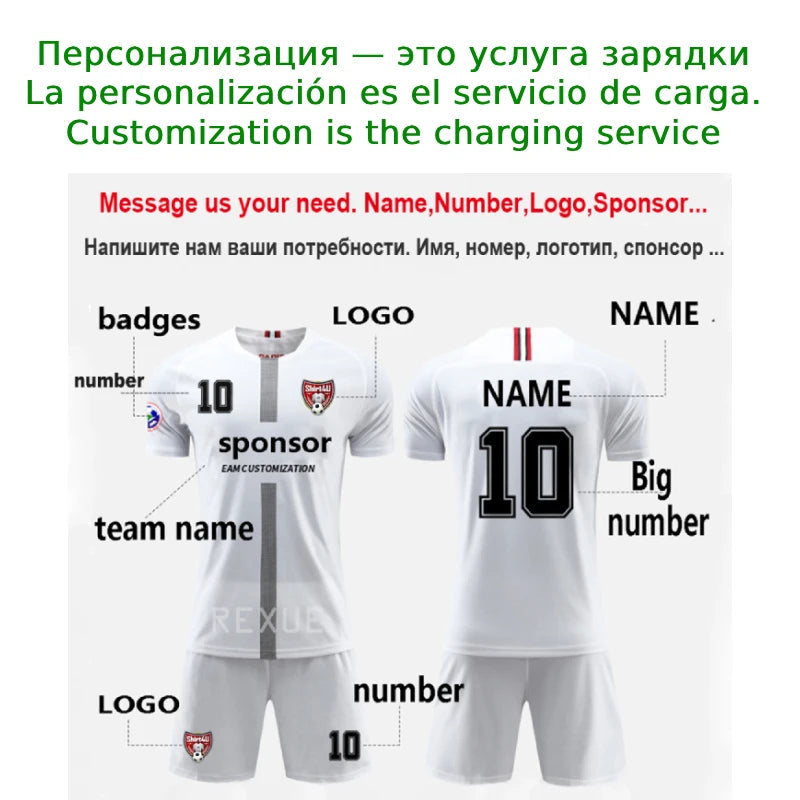 Men's Women's Kids Football Jersey Shorts Set Custom Soccer Uniform Outfit Kids School Team Training Kit The Clothing Company Sydney