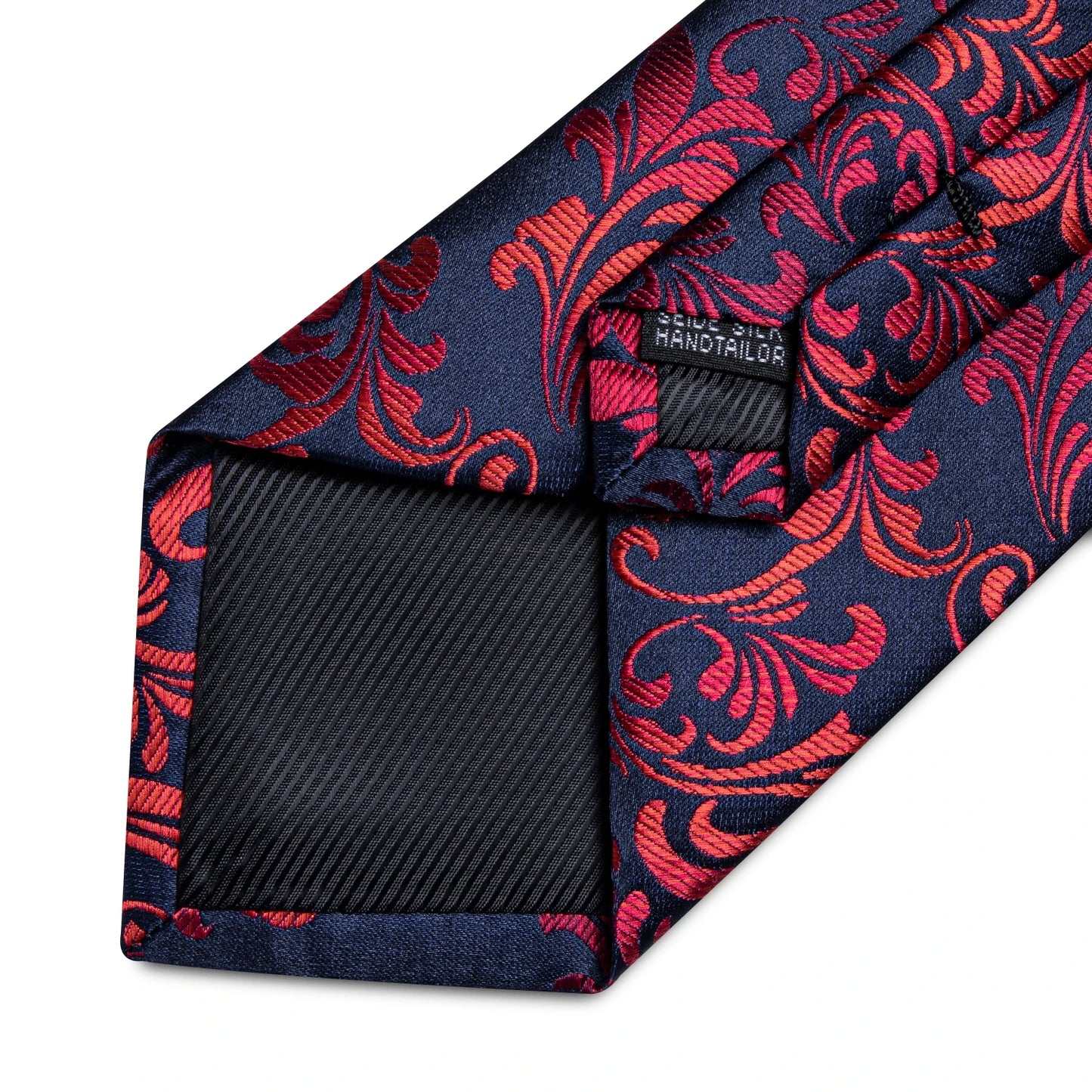 5 Piece Designer Blue Red Paisley Ties Wedding Party Neck Tie Luxury Tie Ring Brooch Silk Tie Set Gift For Men - The Clothing Company Sydney