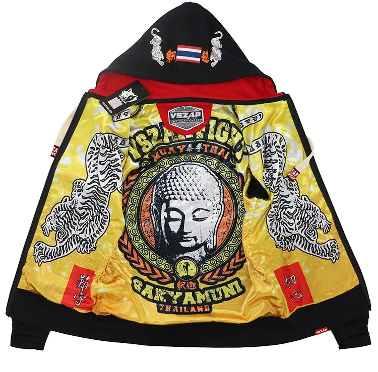 MMA Hoodie Muay Thai Tiger Fighting Hoodies Fleece Jacket Men Sweatshirts Running Gym Boxing Martial Art Coat Hooded Top The Clothing Company Sydney