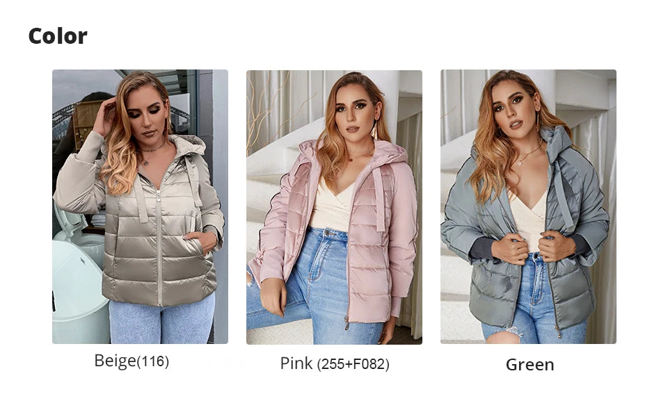 Women's Autumn coat Outwear trend Jacket Short Parkas Padded casual Warm Plus size Jacket - The Clothing Company Sydney