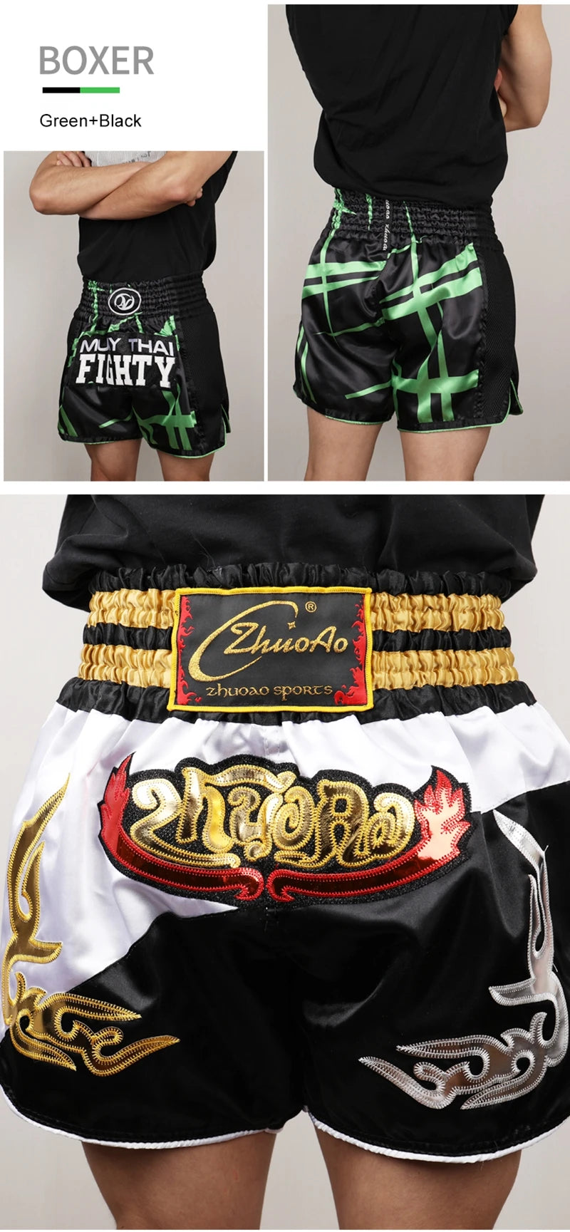 Thai Boxing Shorts Muay Thai Fightwear Men Women Boy Girl Kids Muaythai Grappling Kickboxing Match Training Uniform MMA Boxer Pants The Clothing Company Sydney