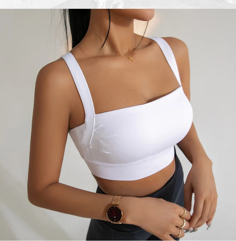 Shockproof Sports Bra Women's Vest Style Removable Padding Running Training Fitness Clothing Yoga Top - The Clothing Company Sydney
