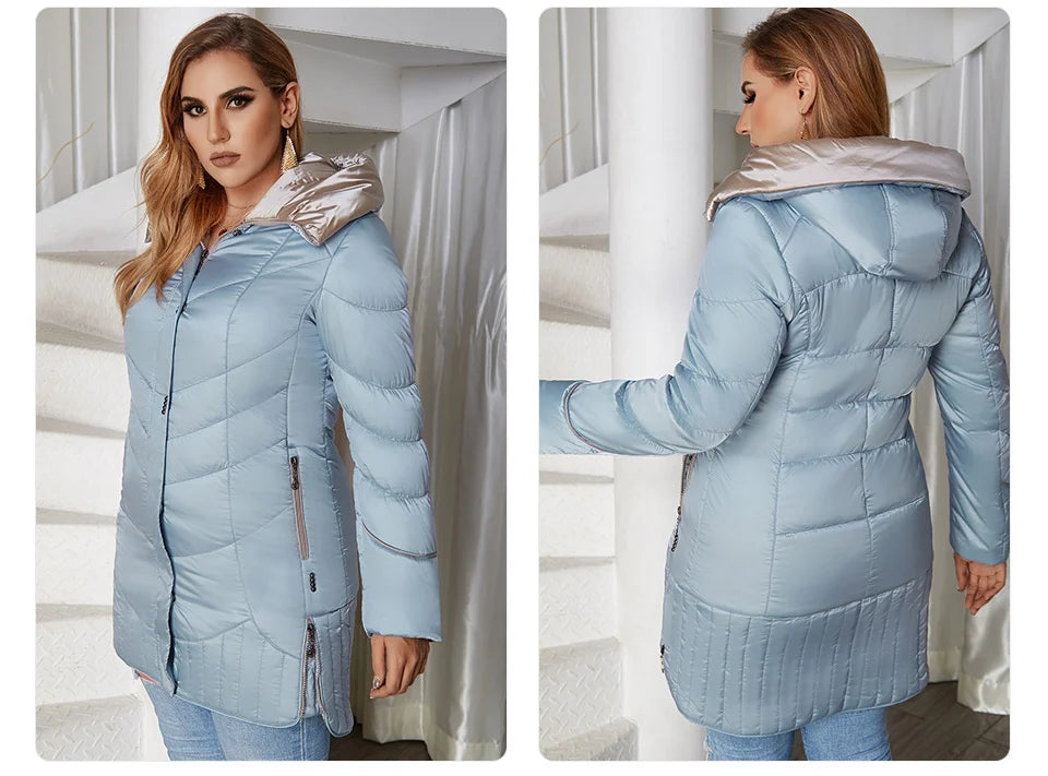 Women's winter Coat Casual Parkas Hooded Coats Plus Size Jacket - The Clothing Company Sydney