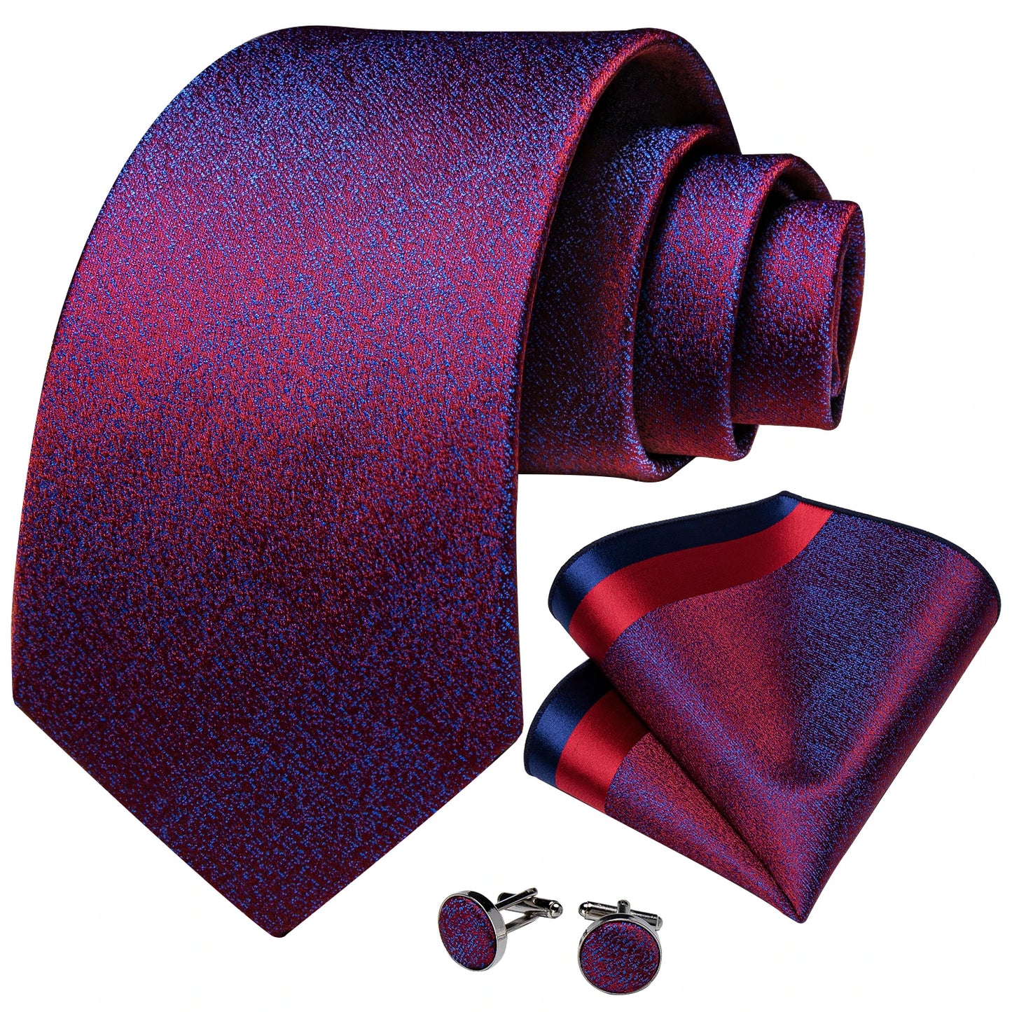 Men's Ties 8cm Wide Silk Neck Tie For Wedding Party Accessories Pocket Square Cufflinks Brooch Pin Set - The Clothing Company Sydney