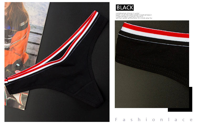 Sports Style Low Waist Thong  No Trace Cotton T Panties  G String Bikini Underwear - The Clothing Company Sydney