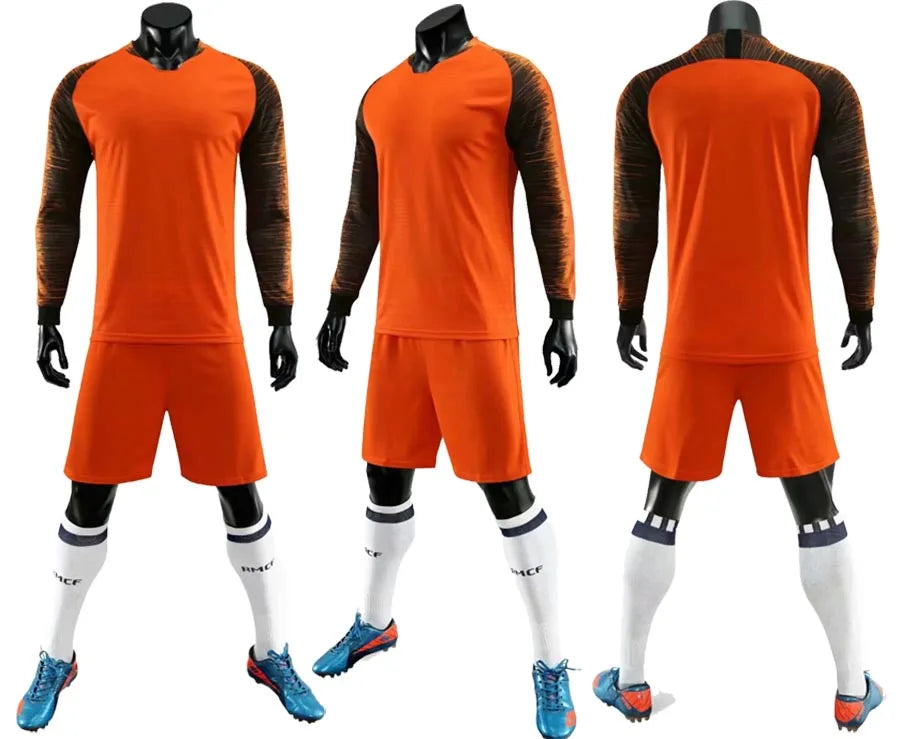 Mens Womens Kids Long Sleeve Soccer Jersey Set Custom Football Jerseys Uniform Team Kit blank Football Set The Clothing Company Sydney