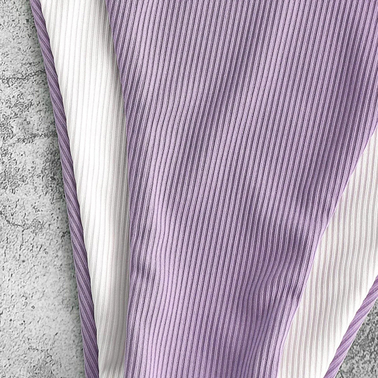 Women's Swimwear Lingerie Set Swimsuit Striped Push Up High Cut High Waist Halter Bikini Set Two Piece Swimsuit - The Clothing Company Sydney