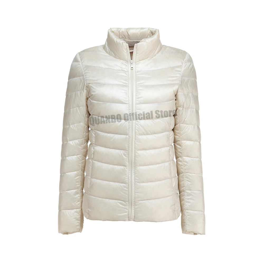 Women Spring Jacket Fashion Short Ultra Lightweight Packable Puffer Coats 15 Colors Female Down Warm Korean Slim Fit Parkas 5XL The Clothing Company Sydney