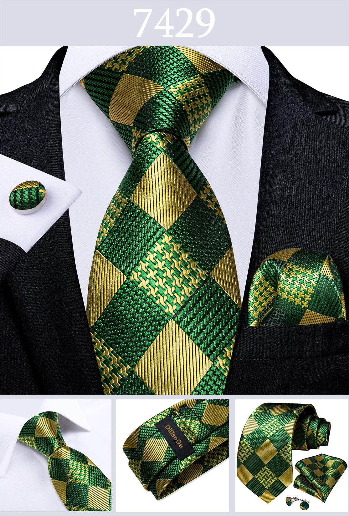Men's Tie Teal Green Paisley Novelty Design Silk Wedding Tie for Men Handky cufflink Tie Set Party Business Fashion Set The Clothing Company Sydney