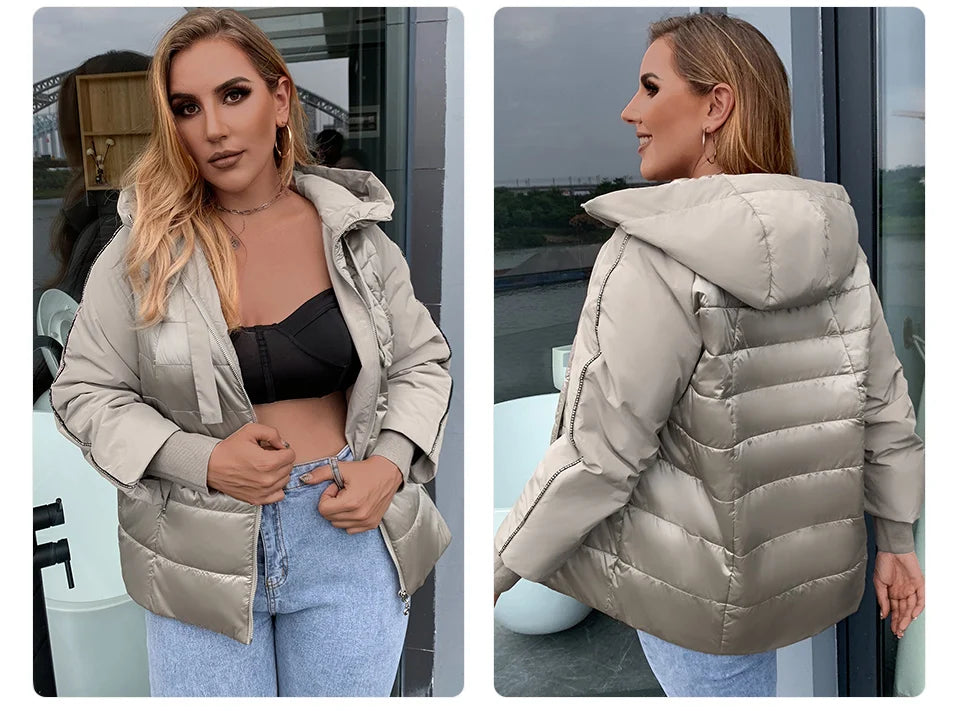 Women's Autumn coat Outwear trend Jacket Short Parkas Padded casual Warm Plus size Jacket - The Clothing Company Sydney