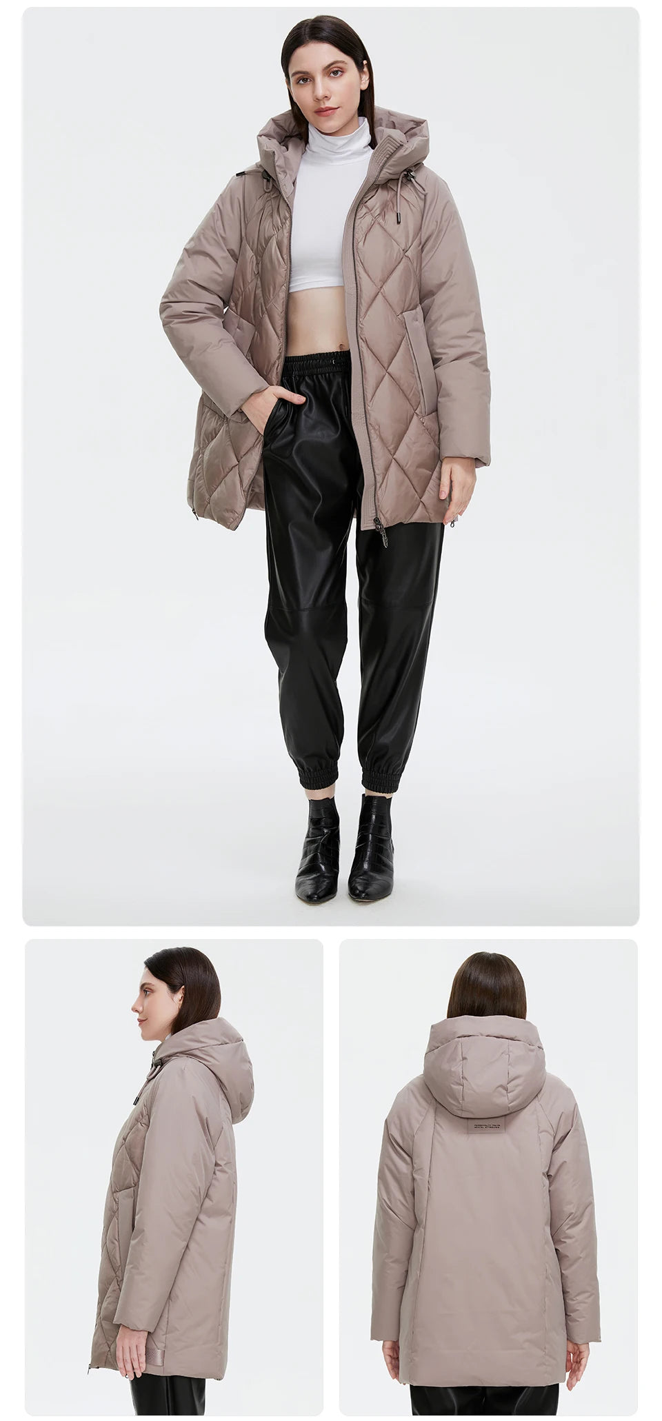 Winter Jacket Women's Collection Warm Jacket Mid-length Coats Parka - The Clothing Company Sydney