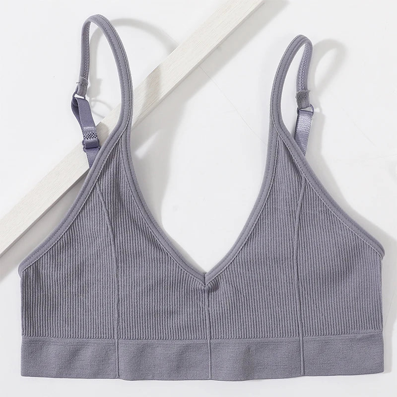 Seamless Tube Tops Bras U-shaped Back Lingerie Bralette Adjust Strap Bandeau Bra Ribbed Sports Underwear The Clothing Company Sydney