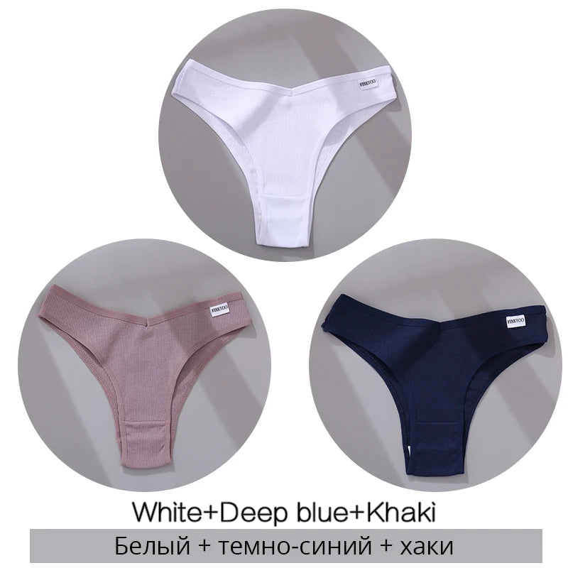 3 Pack Cotton Women's Panties Low Rise Female Seamless Underwear Breathable Underpants Intimates Lingerie The Clothing Company Sydney