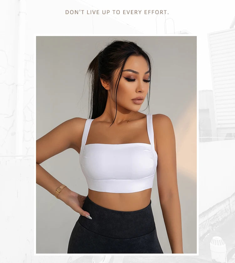 Shockproof Sports Bra Women's Vest Style Removable Padding Running Training Fitness Clothing Yoga Top - The Clothing Company Sydney