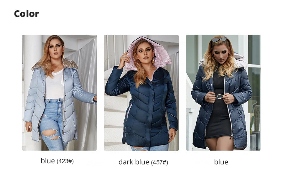 Women's winter Coat Casual Parkas Hooded Coats Plus Size Jacket - The Clothing Company Sydney