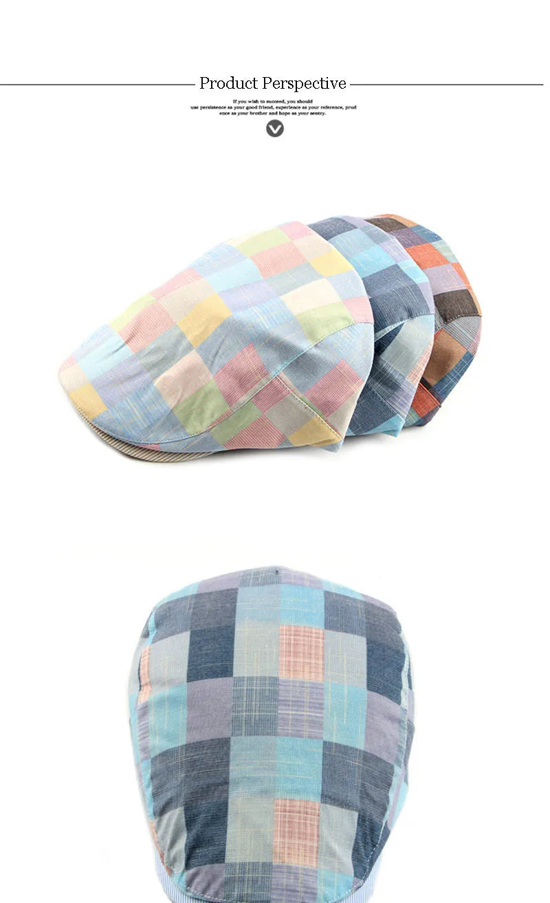 Men Autumn Peaked Cap Women Retro Style Pattern Beret Outdoor Casual Fashion Trend Forward Ivy Newsboy Hat - The Clothing Company Sydney