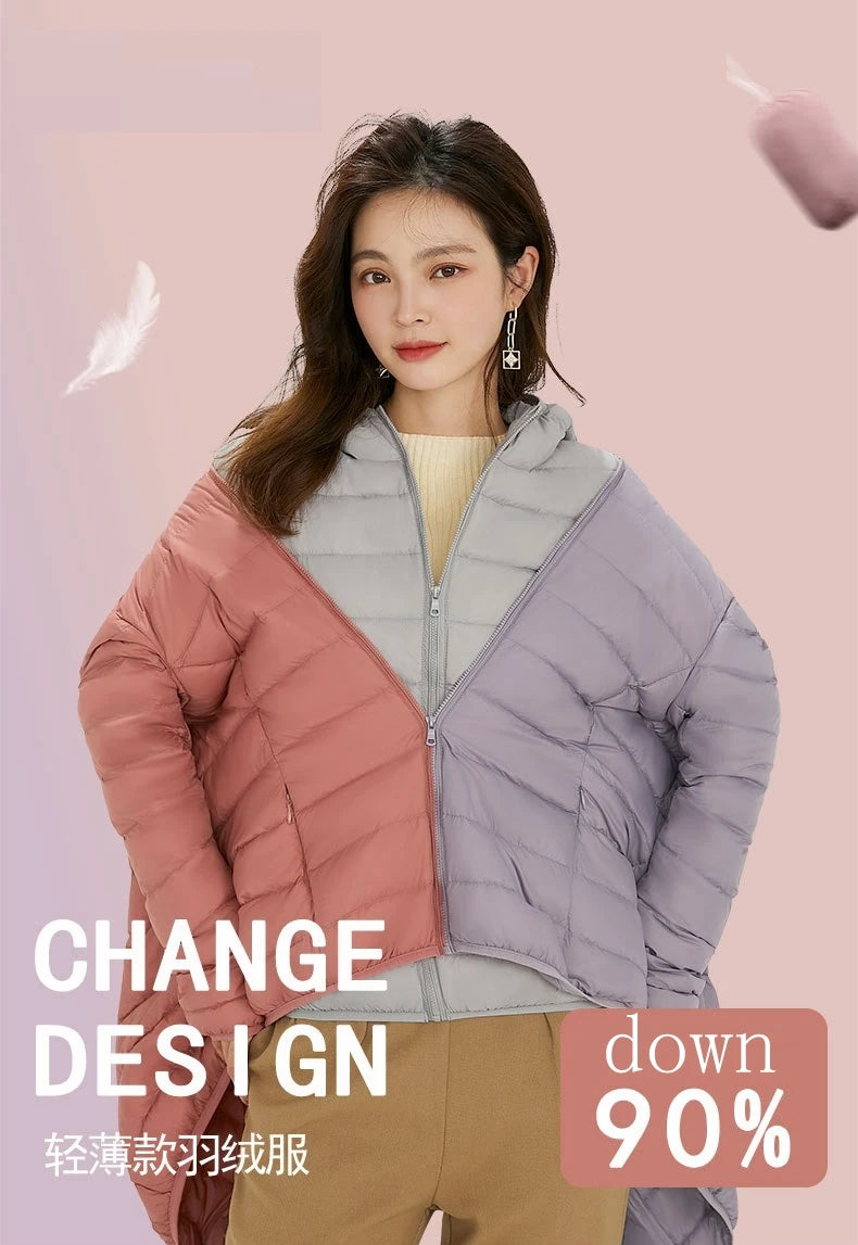 Matte Fabric Women's Duck Down Jacket Ultra Light Down Jacket Feather Jacket Overcoat Windbreaker Coat - The Clothing Company Sydney