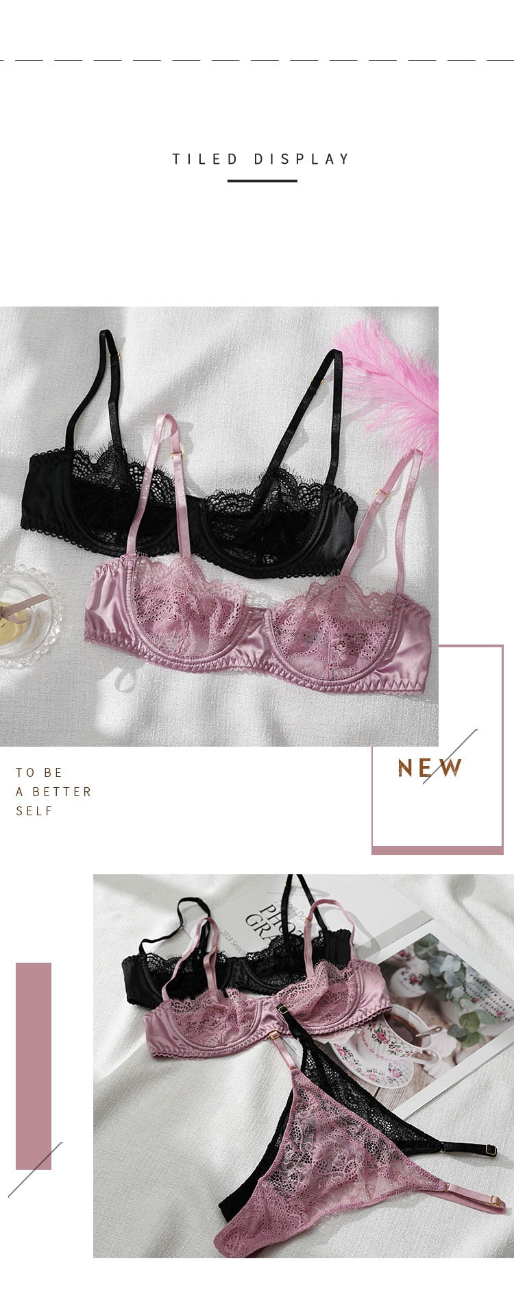 2 Piece Lingerie Underwear Set Sexy Lace Brassiere Underwear Lace Bra Panties G-String Bra & Brief Sets The Clothing Company Sydney