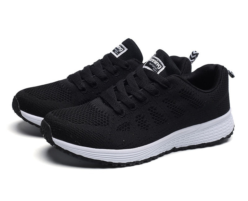 Women Casual Shoes Fashion Breathable Walking Mesh Flat Shoes Sneakers Women 2021 Gym Vulcanized Shoes White Female Footwear The Clothing Company Sydney