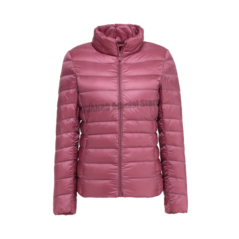 Women's Spring Jacket Fashion Short Ultra Lightweight Packable Puffer Coats Down Warm Slim Fit Parkas - The Clothing Company Sydney