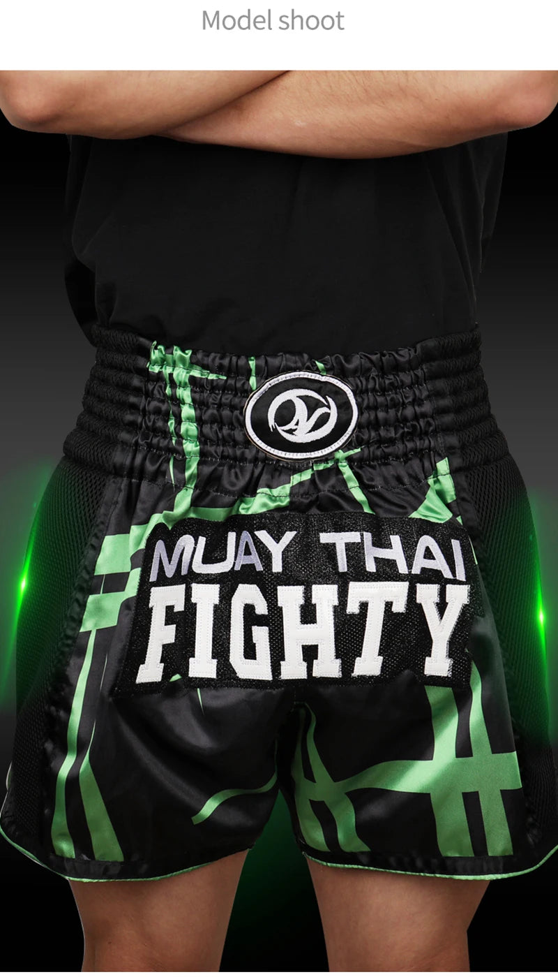 Thai Boxing Shorts Muay Thai Fightwear Men Women Boy Girl Kids Muaythai Grappling Kickboxing Match Training Uniform MMA Boxer Pants The Clothing Company Sydney