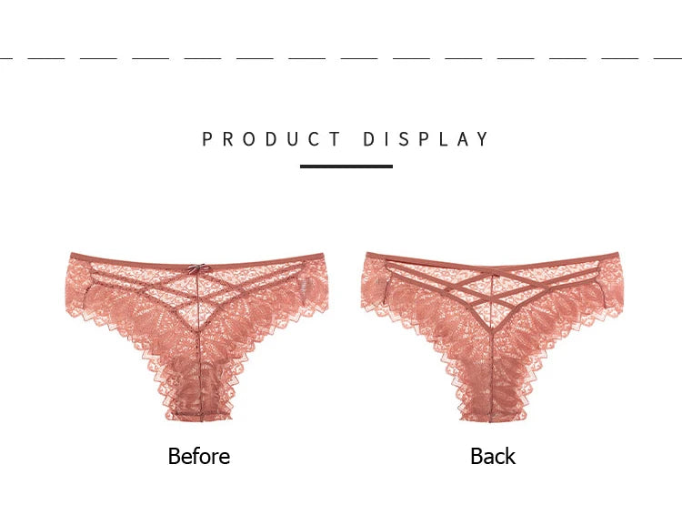 Women's Panties Lace Underwear Sexy Low-Waist Briefs Hollow Out G String Underpants Lingerie The Clothing Company Sydney