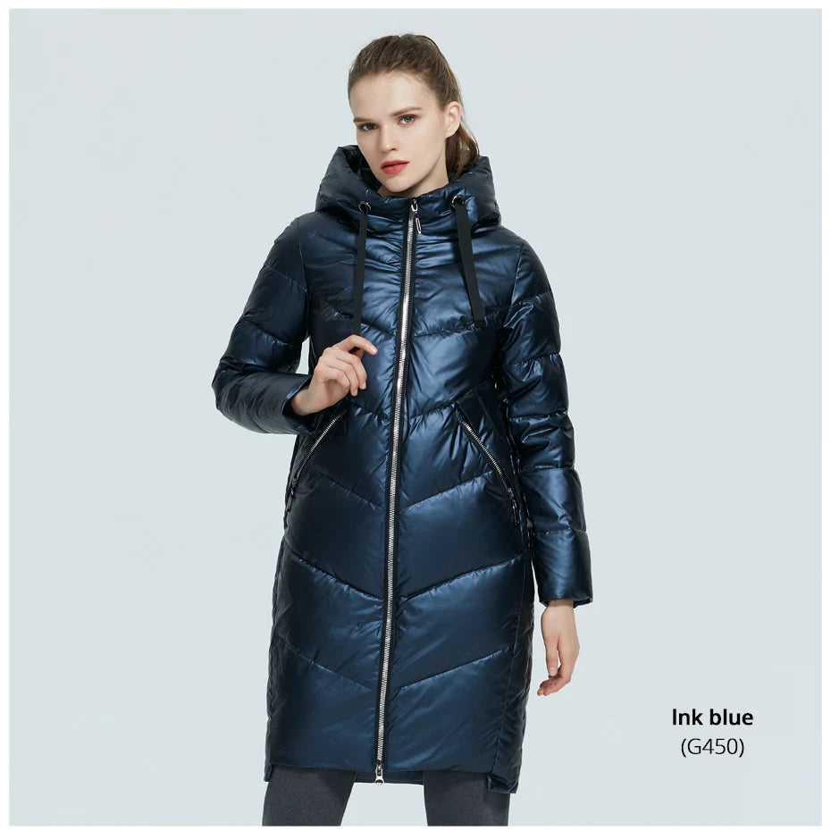 Women's Hooded Winter jacket fashion casual slim long warm cotton coat ladies parkas - The Clothing Company Sydney