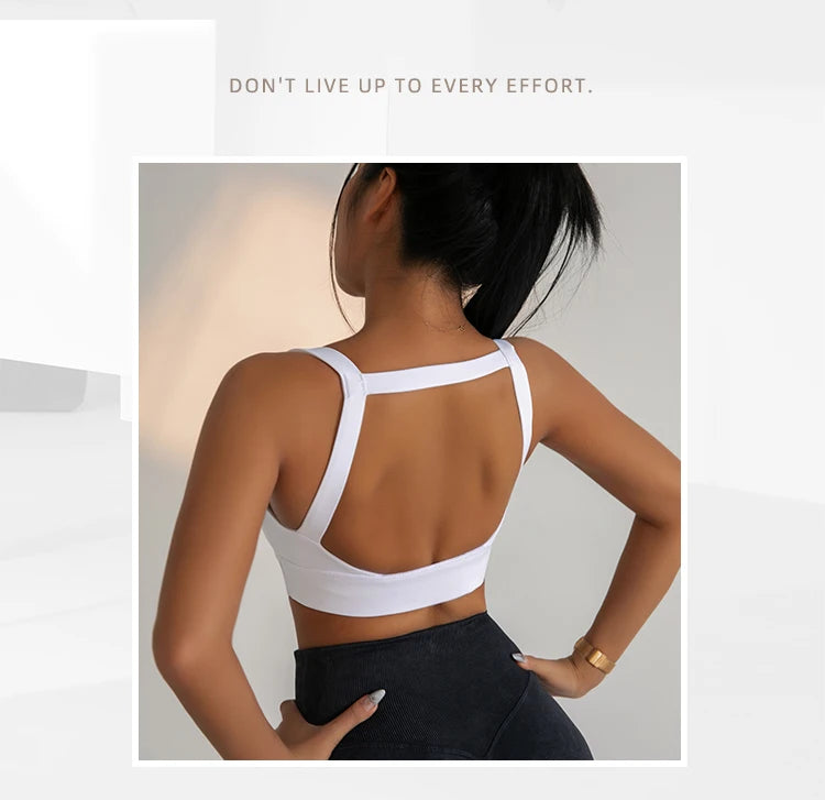 Shockproof Sports Bra Women's Vest Style Removable Padding Running Training Fitness Clothing Yoga Top - The Clothing Company Sydney