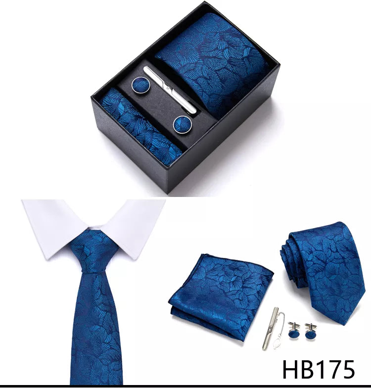 7.5 cm Business Ties Hanky Cufflink Set Tie Clips Green Necktie Corbatas For Men Wedding In Gift Box The Clothing Company Sydney