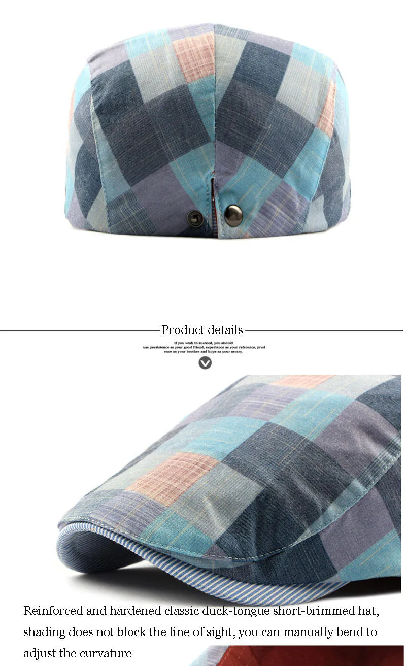 Men Autumn Peaked Cap Women Retro Style Pattern Beret Outdoor Casual Fashion Trend Forward Ivy Newsboy Hat - The Clothing Company Sydney