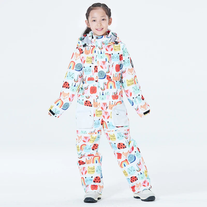 Children's Jumpsuit Ski Wear Snow Suit Snowboarding Clothing Windproof Waterproof Winter Outdoor Costumes For Boy's and Girl's The Clothing Company Sydney