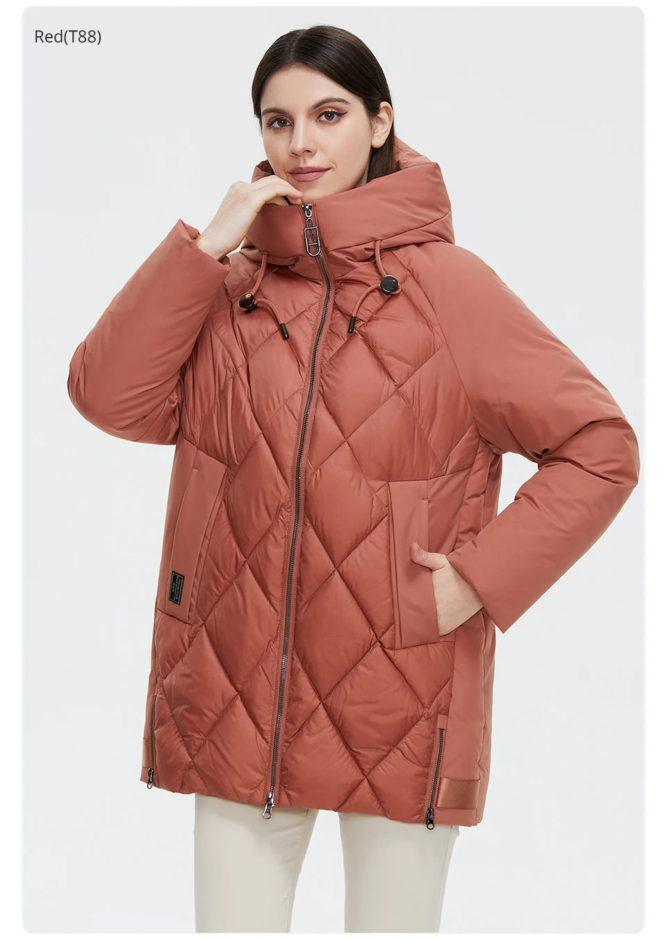 Winter Jacket Women's Collection Warm Jacket Mid-length Coats Parka - The Clothing Company Sydney