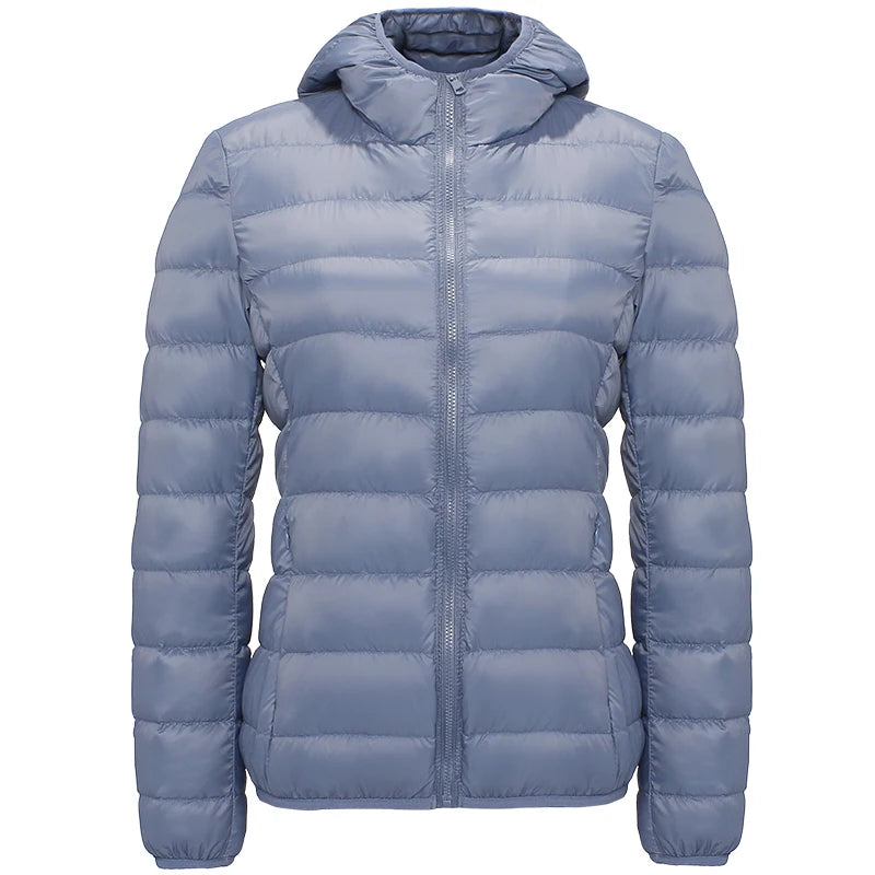 Matte Fabric Women's Duck Down Jacket Ultra Light Down Jacket Feather Jacket Overcoat Windbreaker Coat - The Clothing Company Sydney