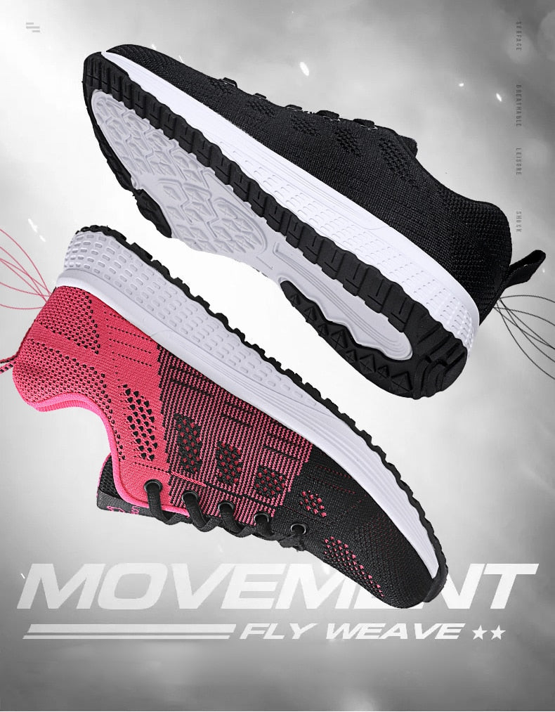 Women's Casual Shoes Breathable Walking Mesh Lace Up Flat Shoes Sneakers The Clothing Company Sydney